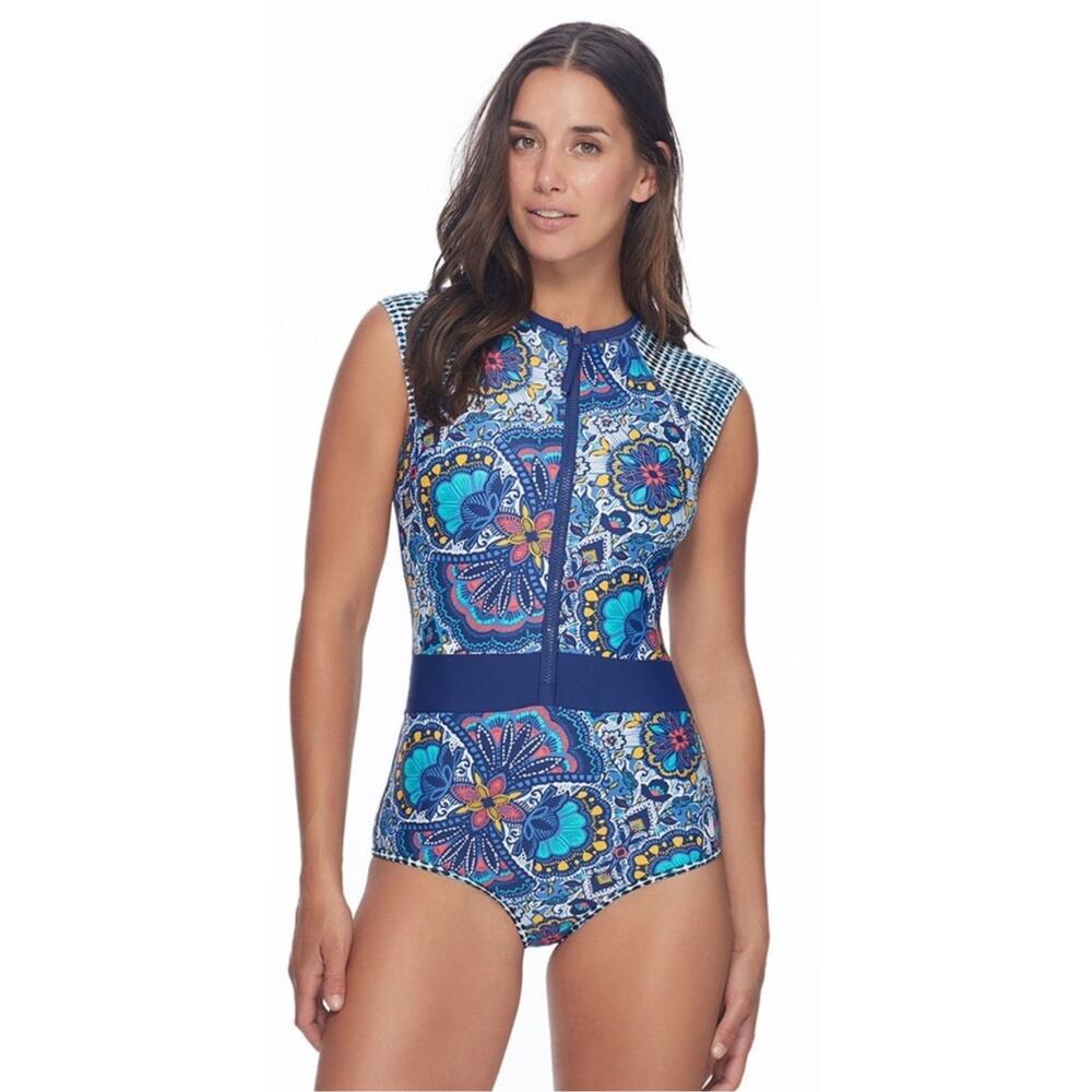 Body Glove Women's Free Spirit Stand Up Paddle One Piece Swimsuit - Large